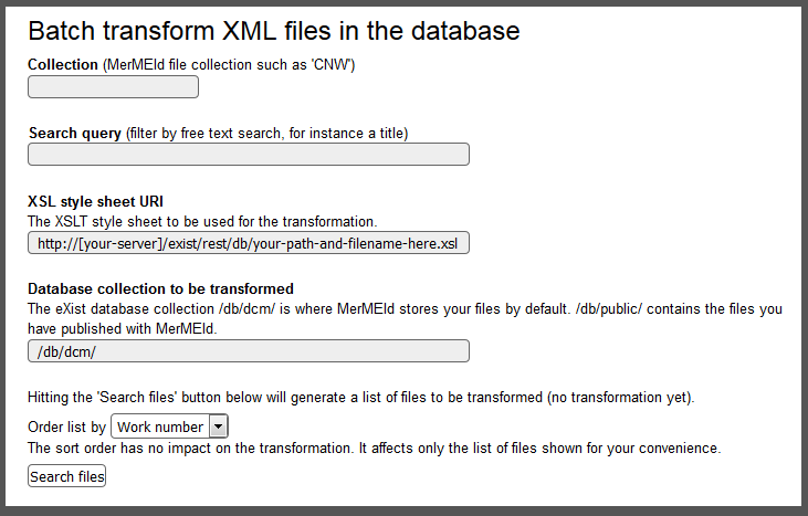 Batch transform